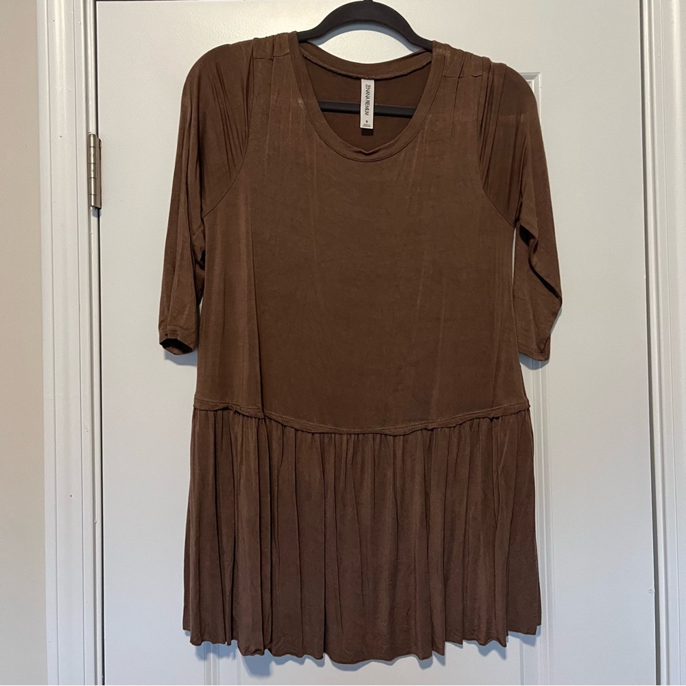 Women's Taupe Tunic Top